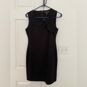 NWT sleeveless black dress with bow detail